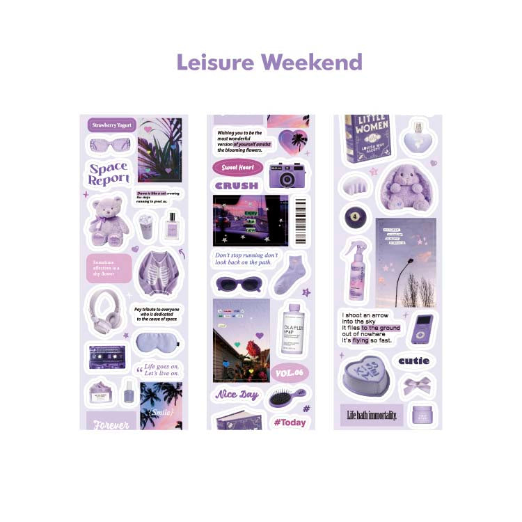 Stickers en Rollo My Inspiration Diary Leisure Weekend