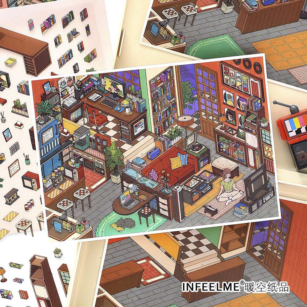 Stickers Escenario 3D My Little Room V15 J People Room