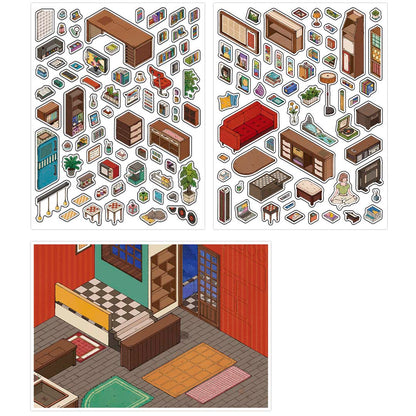 Stickers Escenario 3D My Little Room V15 J People Room