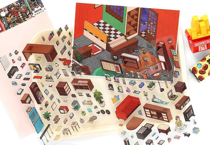 Stickers Escenario 3D My Little Room V15 J People Room