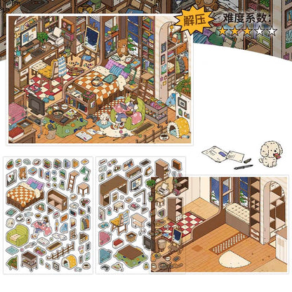 Stickers Escenario 3D My Little Room V15 P People Room