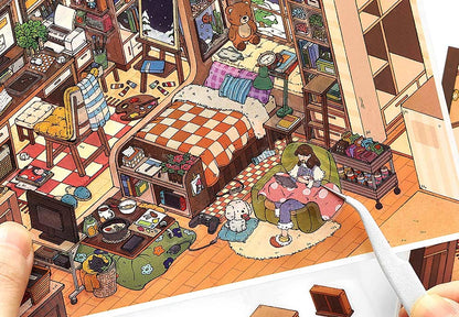 Stickers Escenario 3D My Little Room V15 P People Room