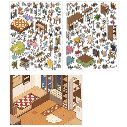 Stickers Escenario 3D My Little Room V15 P People Room
