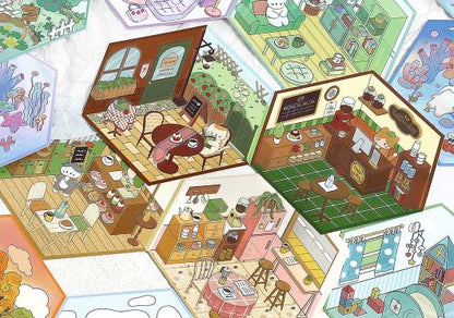 Stickers Escenario 3D My Mini World Coffee Shop