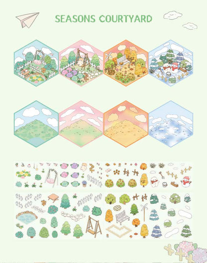Stickers Escenario 3D My Mini World Season Courtyard