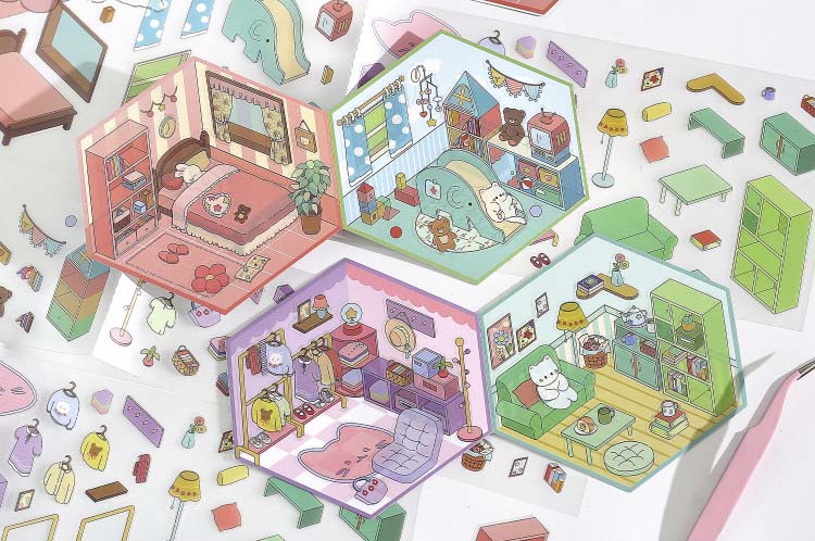 Stickers Escenario 3D My Mini World Sweetheart Nest