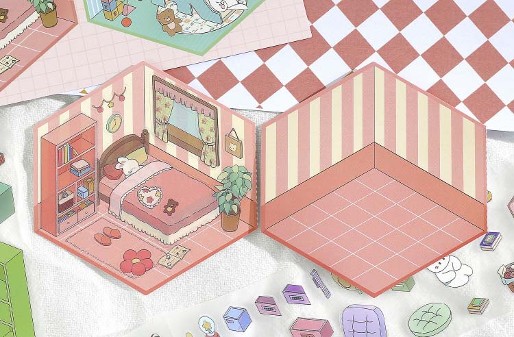 Stickers Escenario 3D My Mini World Sweetheart Nest
