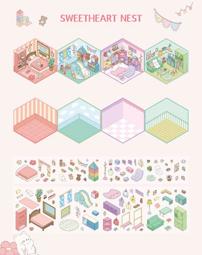 Stickers Escenario 3D My Mini World Sweetheart Nest