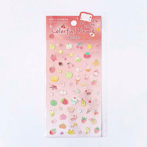 Stickers Natural Cute Friends Colorful Fruit