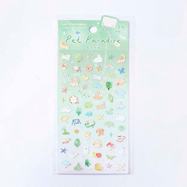 Stickers Natural Cute Friends Pet Paradise