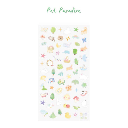 Stickers Natural Cute Friends Pet Paradise