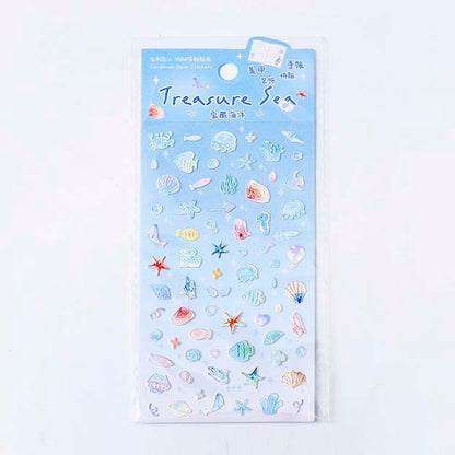 Stickers Natural Cute Friends Treasure Sea