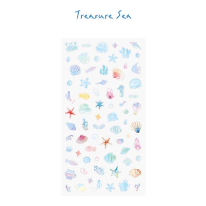 Stickers Natural Cute Friends Treasure Sea