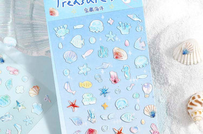 Stickers Natural Cute Friends Treasure Sea