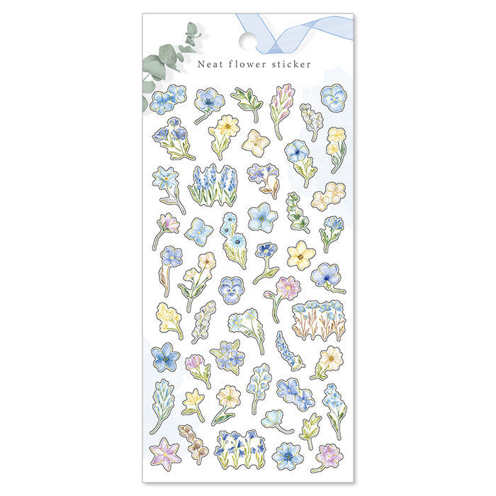 Stickers Neat Flower Blue