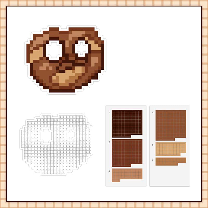 Stickers Mosaico de Números Pretzel