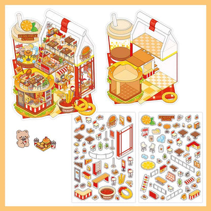 Stickers Escenario 3D Open Today V12 Burger House