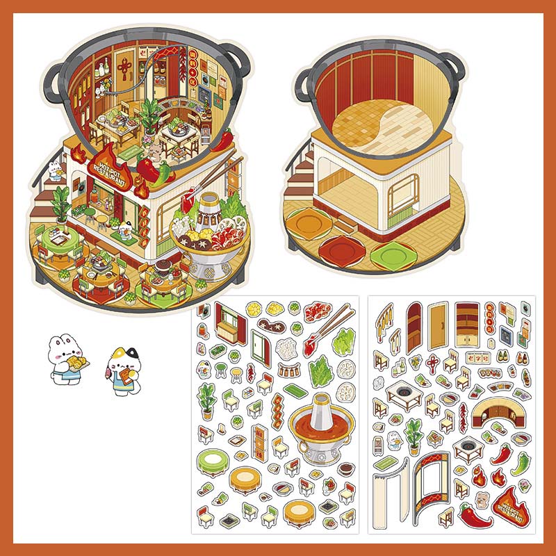 Stickers Escenario 3D Open Today V12 Hotpot