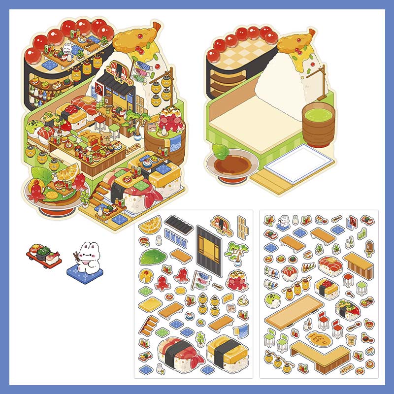 Stickers Escenario 3D Open Today V12 Sushi Bar