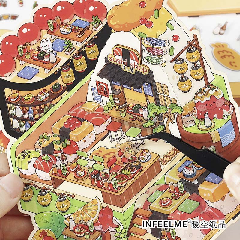 Stickers Escenario 3D Open Today V12 Sushi Bar