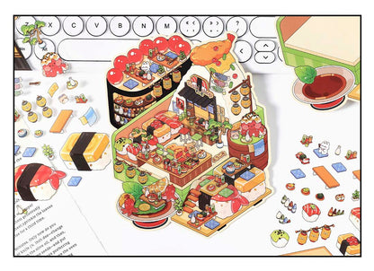 Stickers Escenario 3D Open Today V12 Sushi Bar