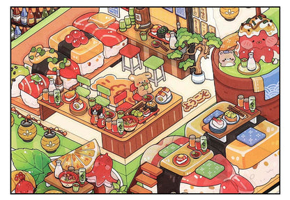 Stickers Escenario 3D Open Today V12 Sushi Bar