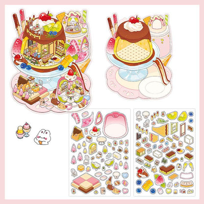Stickers Escenario 3D Open Today V12 Sweets House