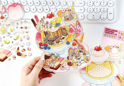 Stickers Escenario 3D Open Today V12 Sweets House