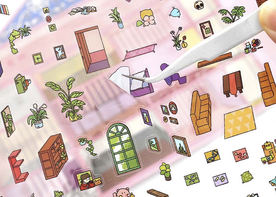 Stickers Escenario 3D Open Today V20 Pink Hotel
