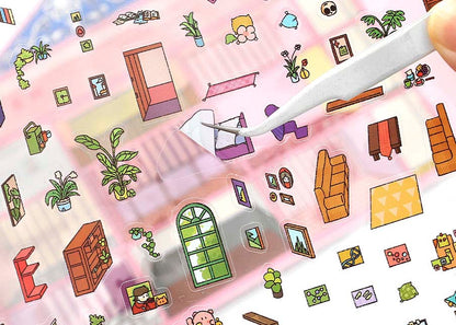 Stickers Escenario 3D Open Today V20 Pink Hotel