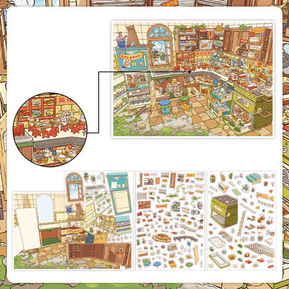 Stickers Escenario 3D Open Today V36 Mouse Food Street