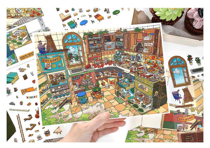 Stickers Escenario 3D Open Today V36 Mouse Food Street