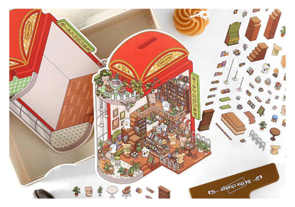Stickers Escenario 3D Open Today V6 Gift House