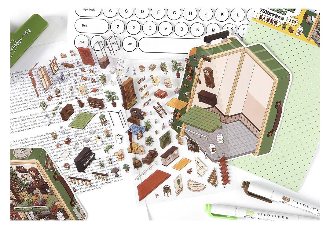 Stickers Escenario 3D Open Today V6 Personal Collection