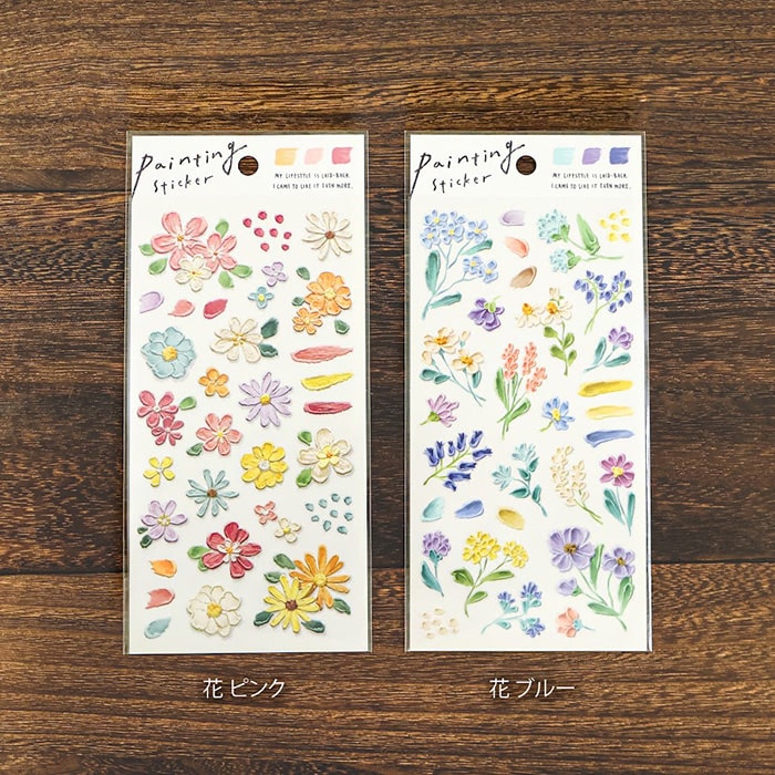 Stickers Painting Flower Pink
