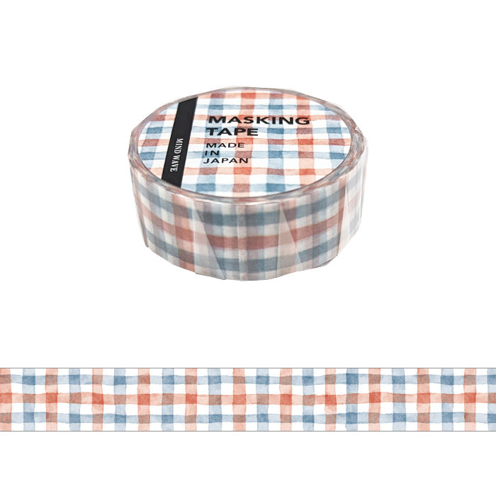 Washi Tape Pattern Check Red &amp; Blue