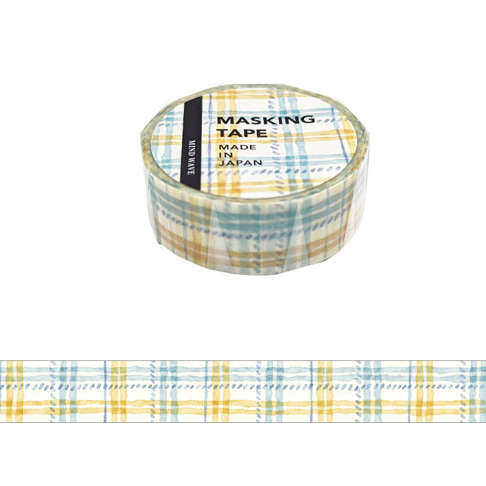 Washi Tape Pattern Check Green &amp; Yellow