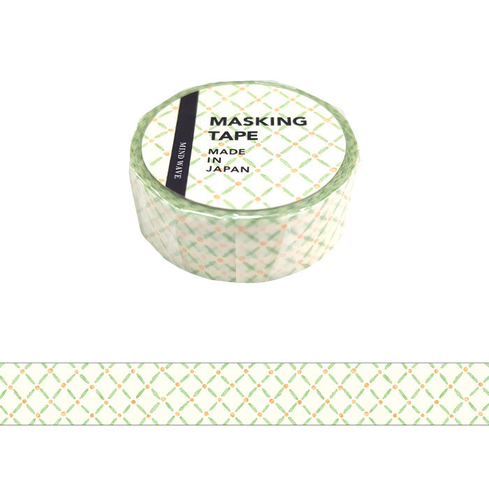 Washi Tape Pattern Check Dots Green