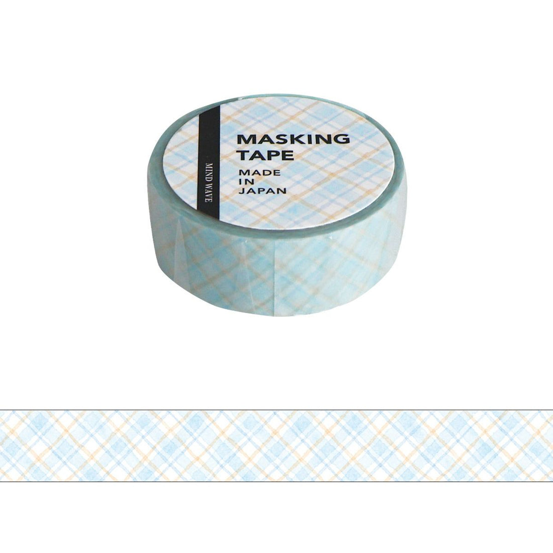Washi Tape Pattern Check Blue Beige