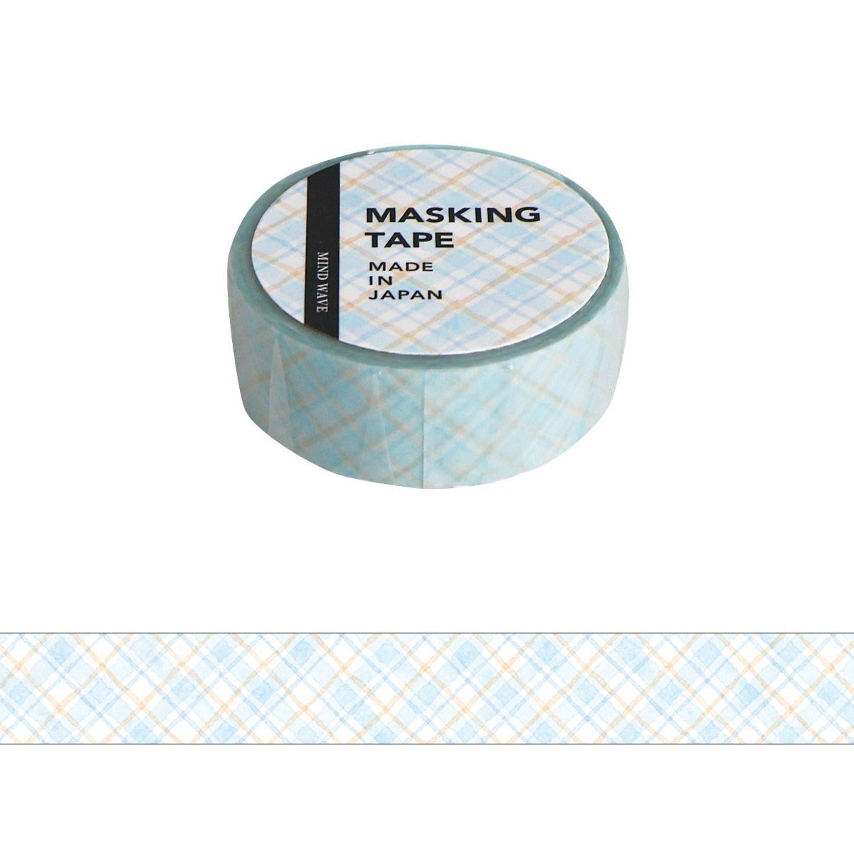 Washi Tape Pattern Check Blue Beige