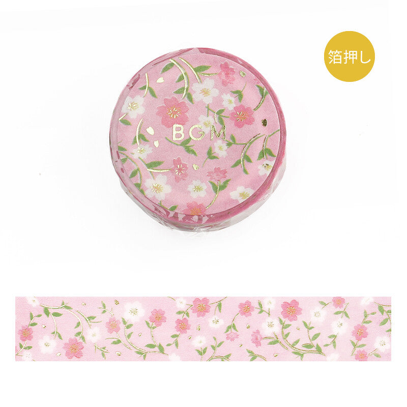 Washi Tape Foil Flower Sakura