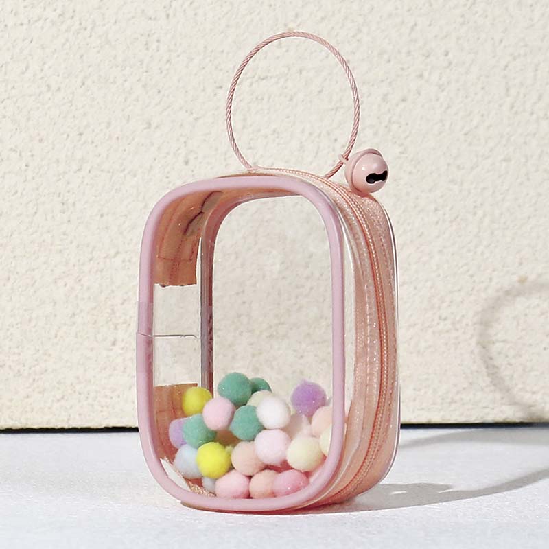 Llavero Bolso Transparente para Figuras Peach Square