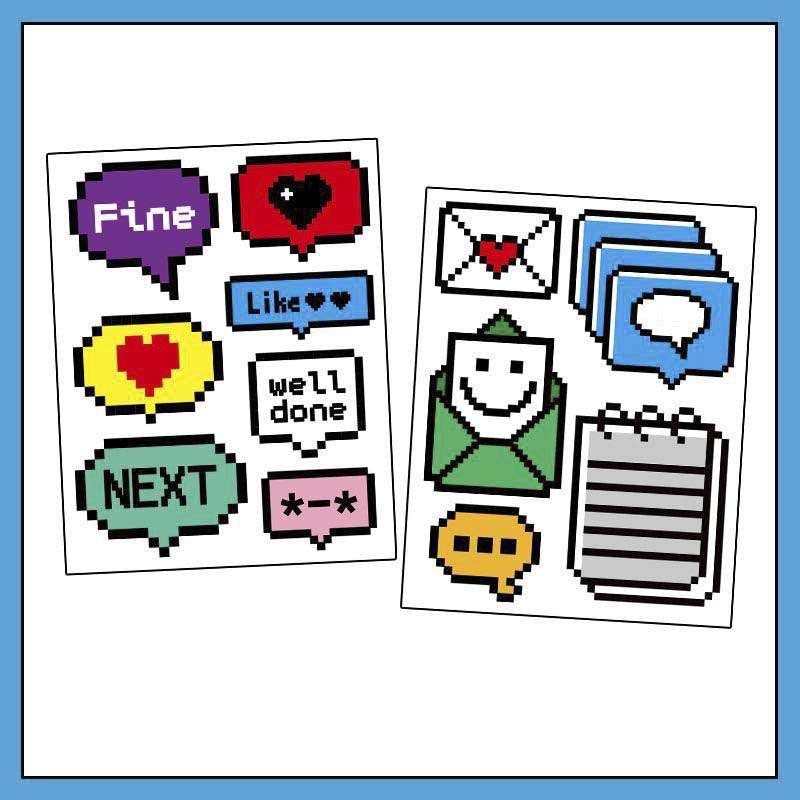 Stickers Pixel World Direct Message