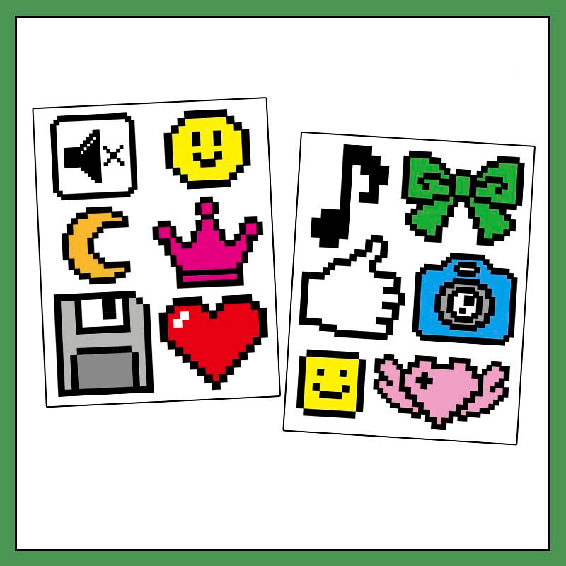 Stickers Pixel World Electronic Beat