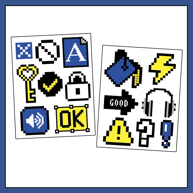 Stickers Pixel World Universe Radio