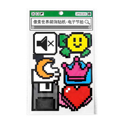 Stickers Pixel World Electronic Beat