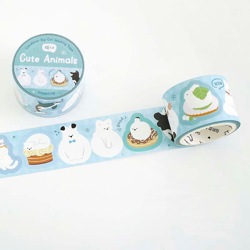 Stickers en Rollo Polar Letter Cute Animals