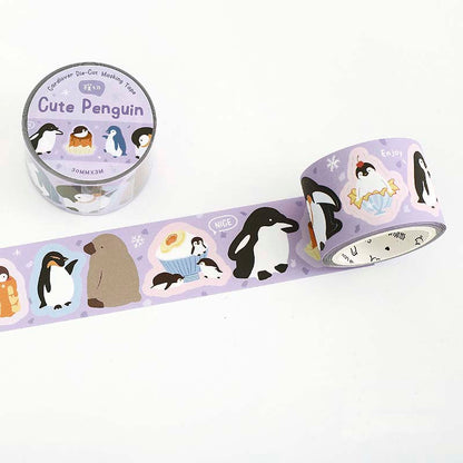 Stickers en Rollo Polar Letter Cute Penguin