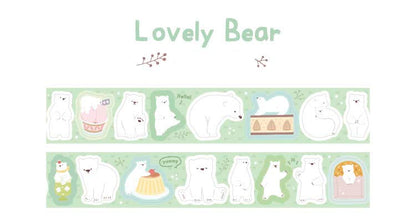 Stickers en Rollo Polar Letter Lovely Bear