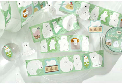 Stickers en Rollo Polar Letter Lovely Bear